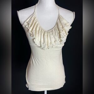 Flounce Cream Ruffle Camisole